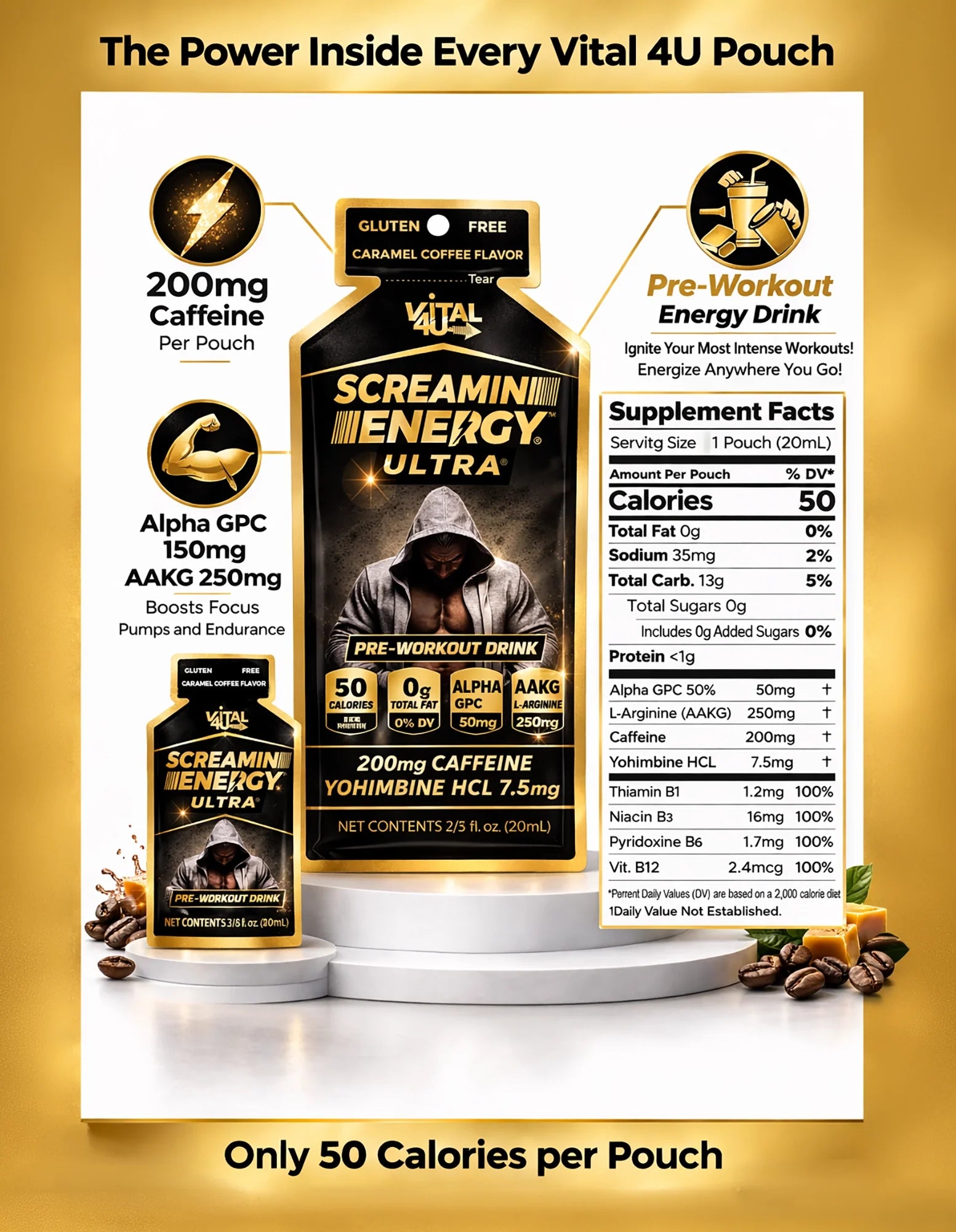 Screamin Energy Ultra Caramel Coffee