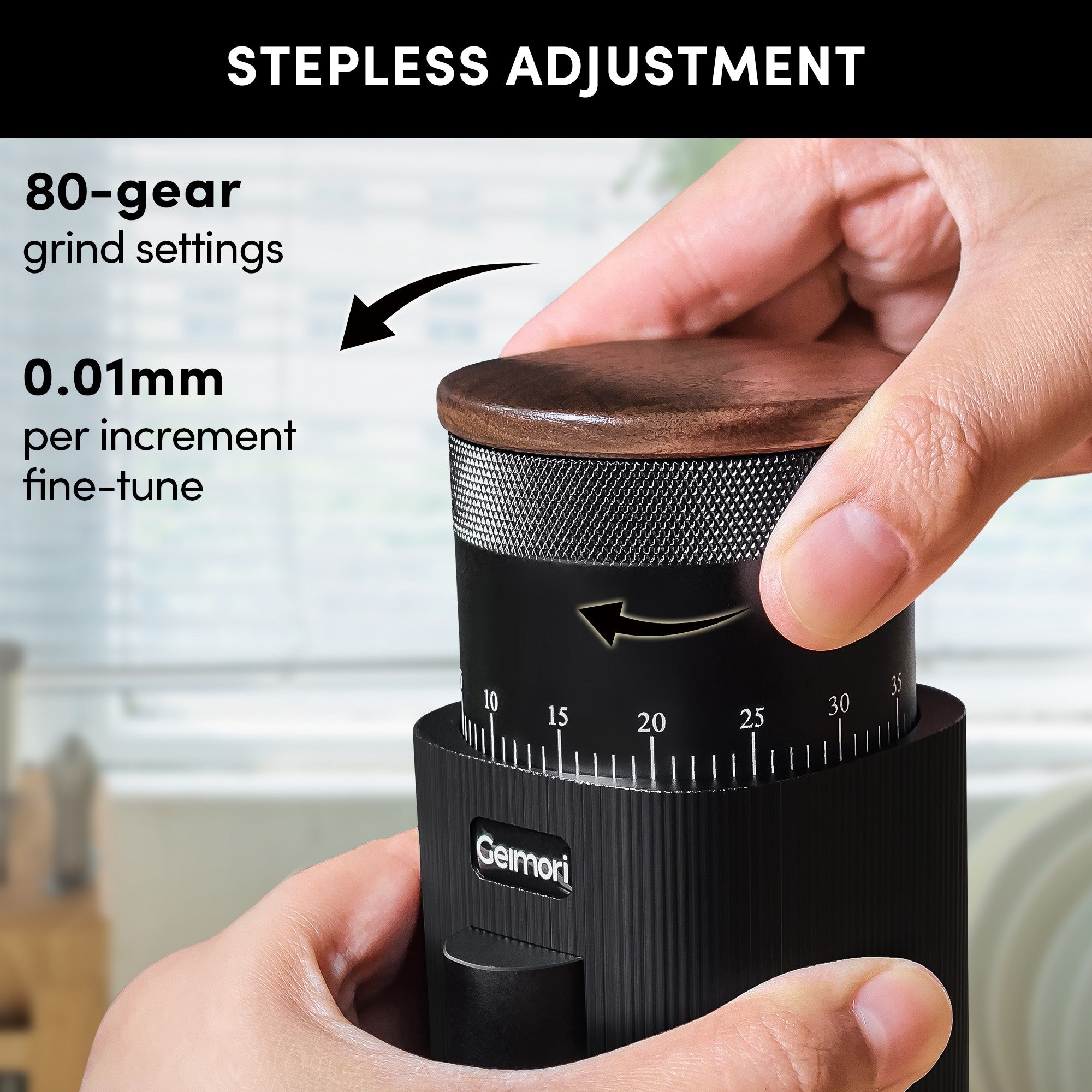 Geimori T38 Battery Coffee Grinder | Portable Espresso & Filter Grinder