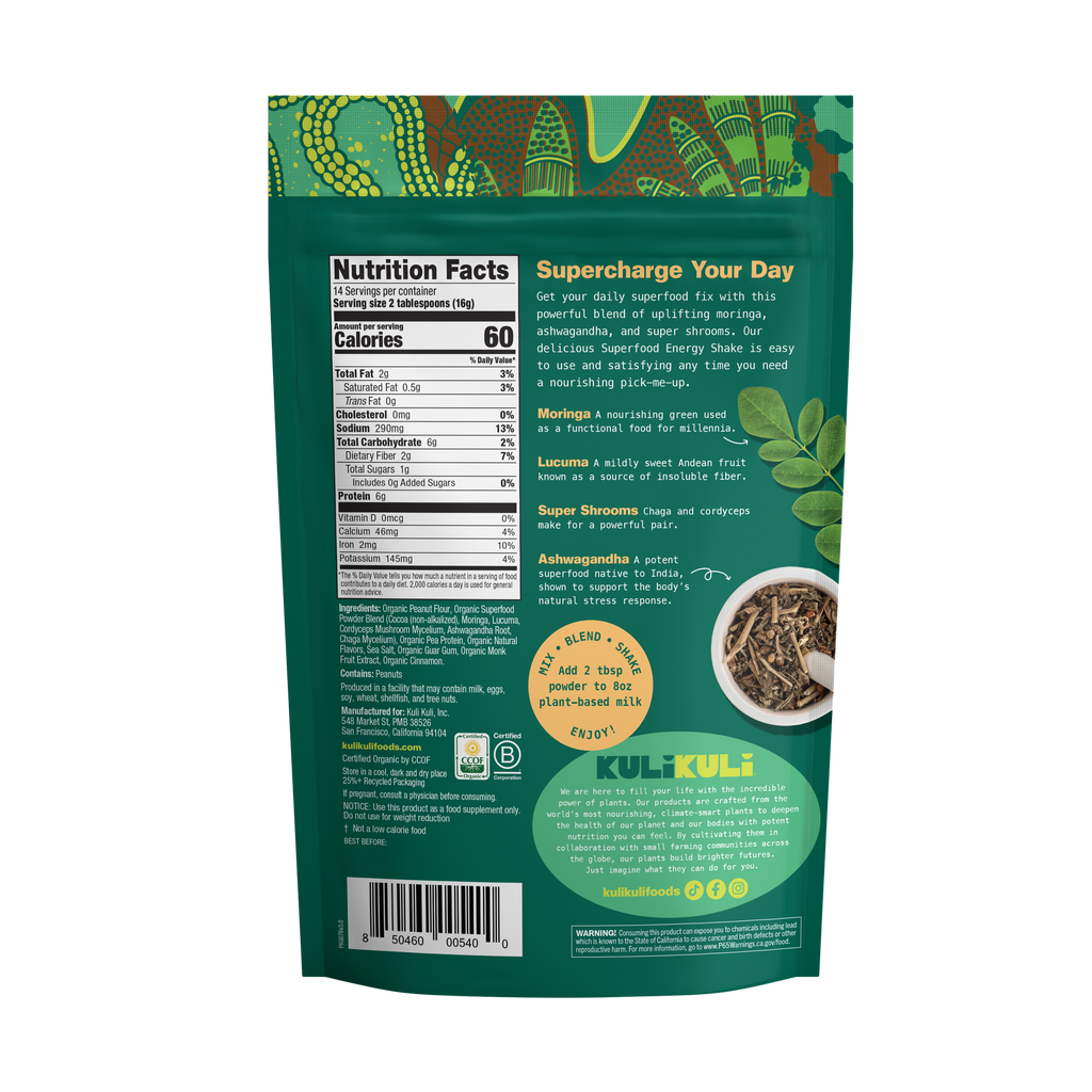 Organic Superfood Energy Shake - Chocolate Peanut Butter