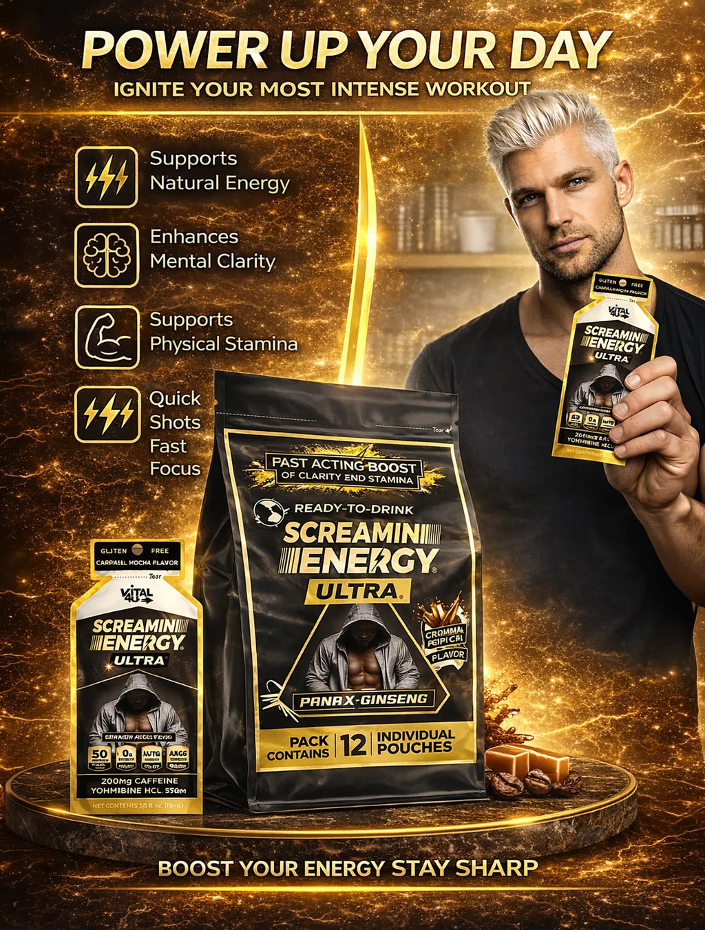 Screamin Energy Ultra Caramel Coffee