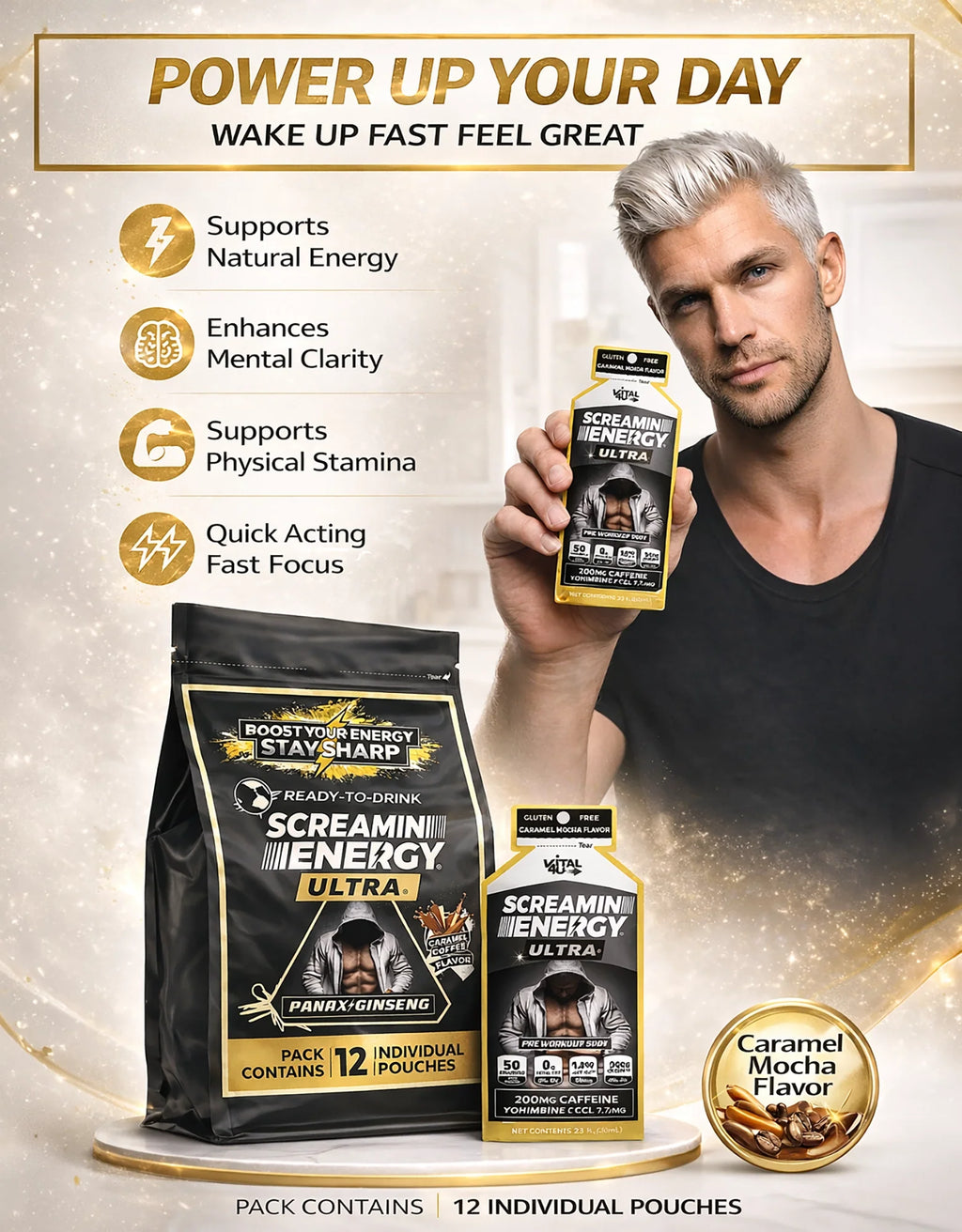 Screamin Energy Ultra Caramel Coffee
