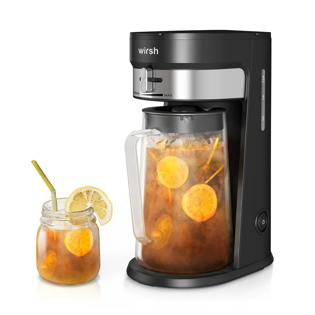 Wirsh Iced Coffee Maker,  Iced Tea Maker with 85 Ounce Pitcher,Strength Control and Reusable Filter